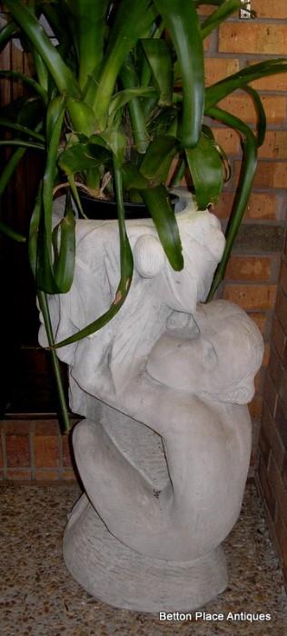 Concrete Monkey Planter, there are two of these