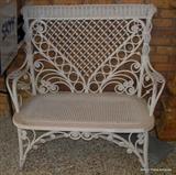 antique Wicker settee
