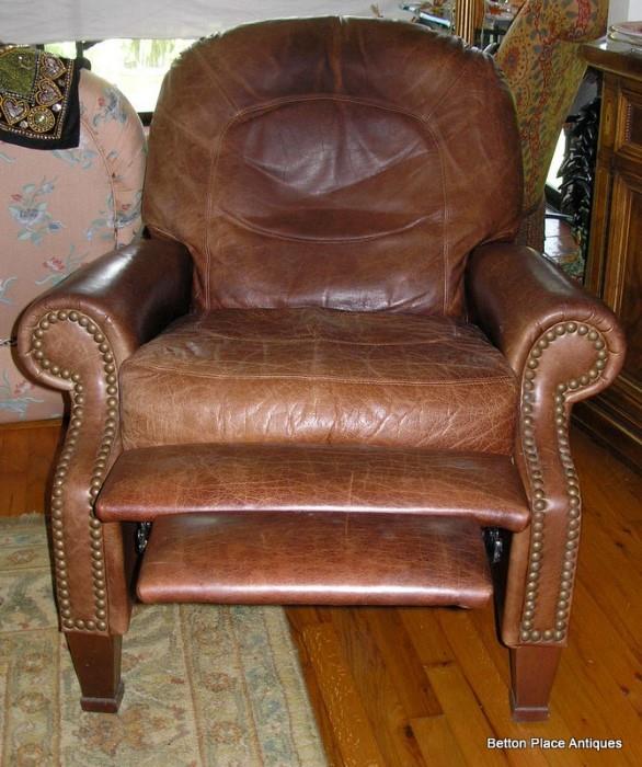 Absolutely gorgeous aged Leather Recliner...so very comfortable