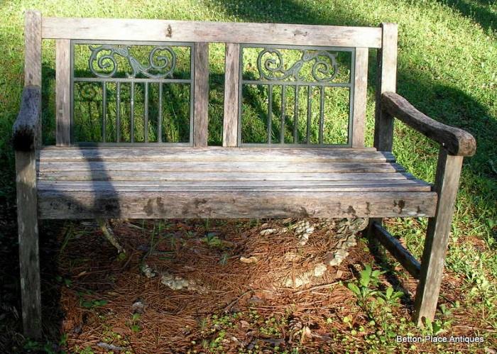 Wooden and metal Bench