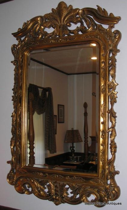 Large Ornate Gold Gilt Mirror