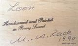 Signature on base of Loon decoy