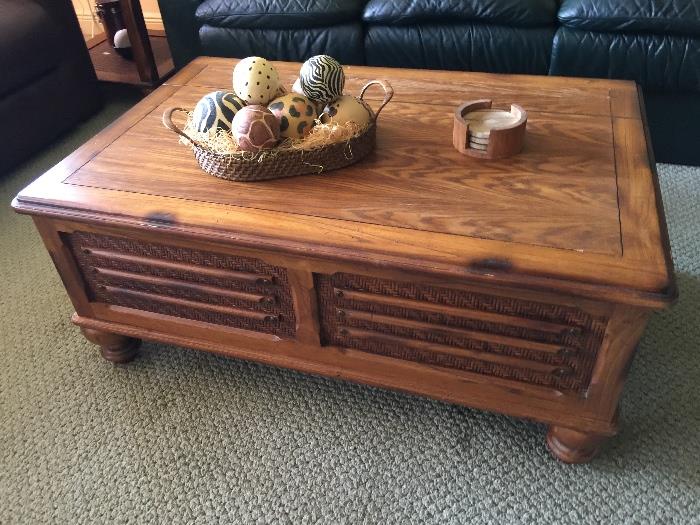 Coffee table with storage