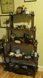 Victorian Etagere with interesting collectibles