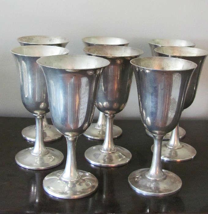 Sterling Goblets. Large size by Wallace. 