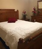 Broyhill Bedroom Set, like new! Head & footboard, side table, dresser with mirror and armoire, fantastic quality at a great estate sale price!