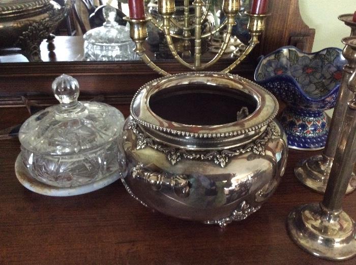 Glass silver plate
