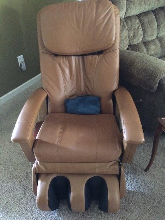 Leather massage chair.  It works and really does a great job