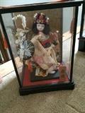 Japanese Doll in Glass Case