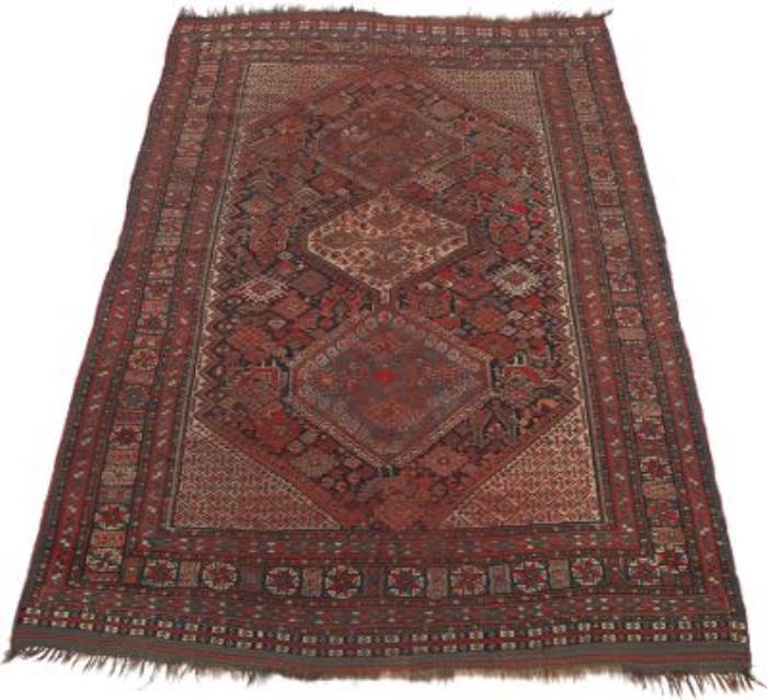 Antique Persian Qashkaie Carpet 