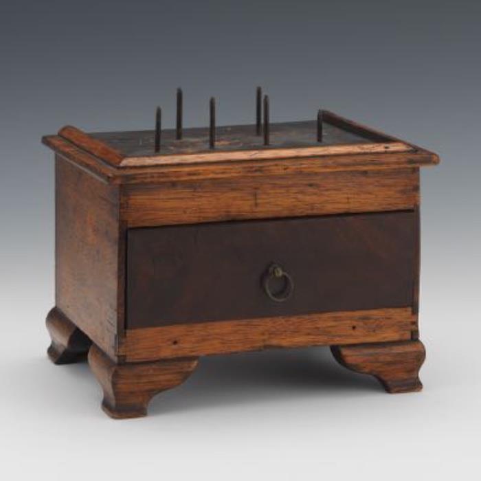Bobbin Box with Drawer, ca. 19th Century