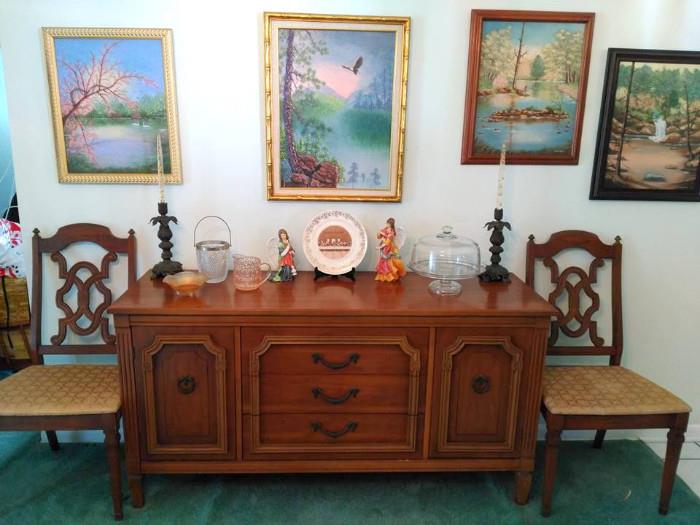 Sideboard, and lots of art.