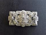 1930's Art Deco Platinum & Diamond Brooch. 