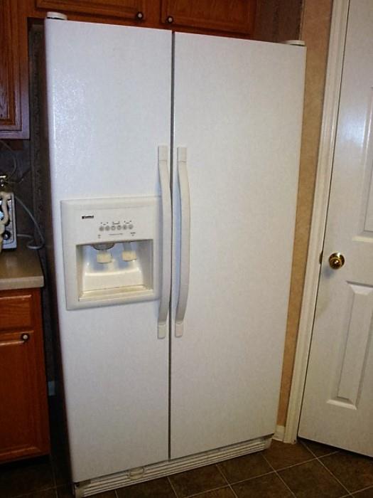 KENMORE SIDE BY SIDE FRIDGE WITH DISPENSERS