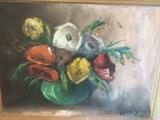 Flower painting by Wells