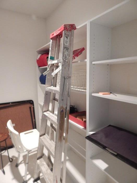 book shelves, another ladder and more