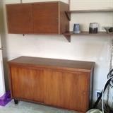Danish modern wall unit credenza