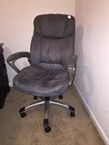 Microsuede grey rolling desk chair 