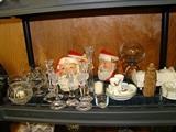 Royal Daulton Santa mugs - large size, crystal, egg cups
