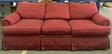 Henredon Red Floral Sofa

