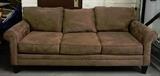 Large Brown Suede Couch
