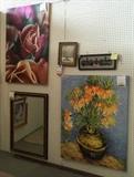 36'' x 24''  Roses Canvas Wall Art Yates 
48'' x 36'' Flower Canvas Van Gogh 
Mirror