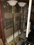 Brass torchiere floor lamps