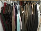 Various nice suits, sport-coats, shirts, and sweaters, vest sweathers, and turtlenecks .. Patagonia and LL Bean and others