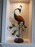 Peacock metal table art