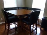 Pub table with l shaped bench seating