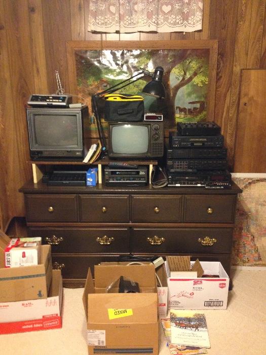 Various vhs recorders and editing equipment