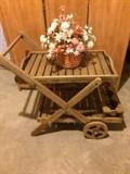 wooden garden cart