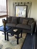 Sleeper Sofa & Metal Folding Screen
