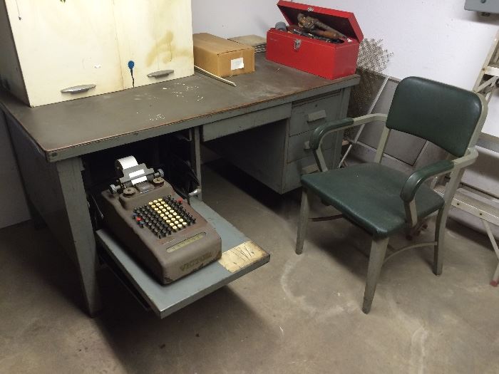 Metal desk and chair!