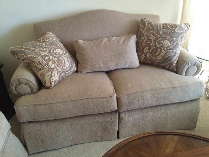 Gorgeous neutral toned loveseat!