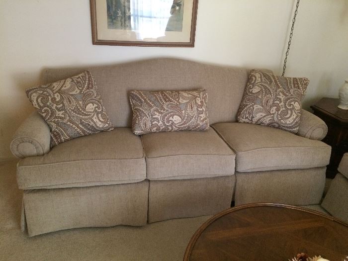 Matching neutral toned couch