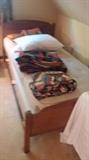Vintage Maple Twin Bed, Mattress/Box Springs