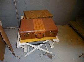 Vintage Luggage,Filled with Fabric