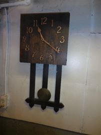 Mission Style Vintage Wind Up (over wound) Clock