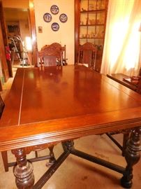Mahogany 1930's Dining Table