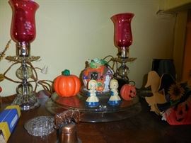 Gurley candles..Cranberry Lamps Electric..No Prisms..:( 