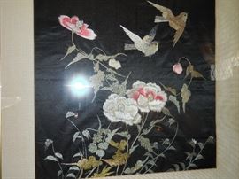 Silk Embroidered Framed