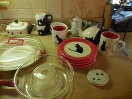 Kitty Tea Pots, Plates, Mugs