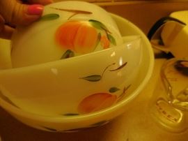 Fire King, Peach Blossom Mixing Bowls