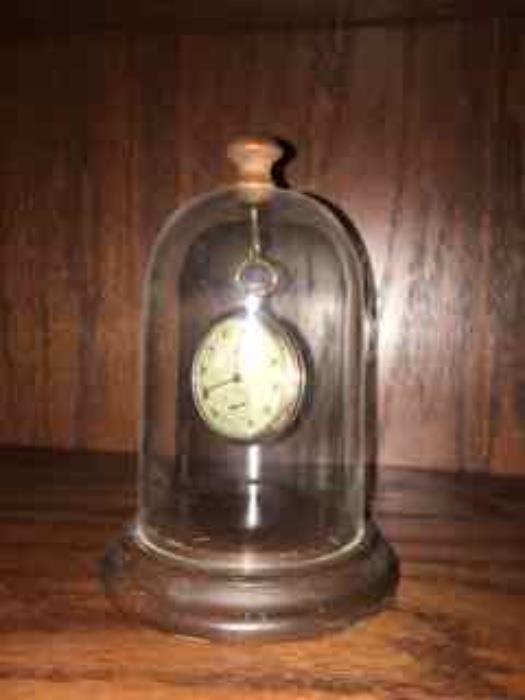 Antique Pocket Watch with Display Case