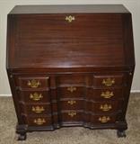 Maddux Colonial Reproductions Secretary Desk w/ Serpentine Bowfront                                                            36"W x 21"D x 42"H