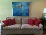 custom down sofa by Hickory, 99" long in mint condition, 2,000