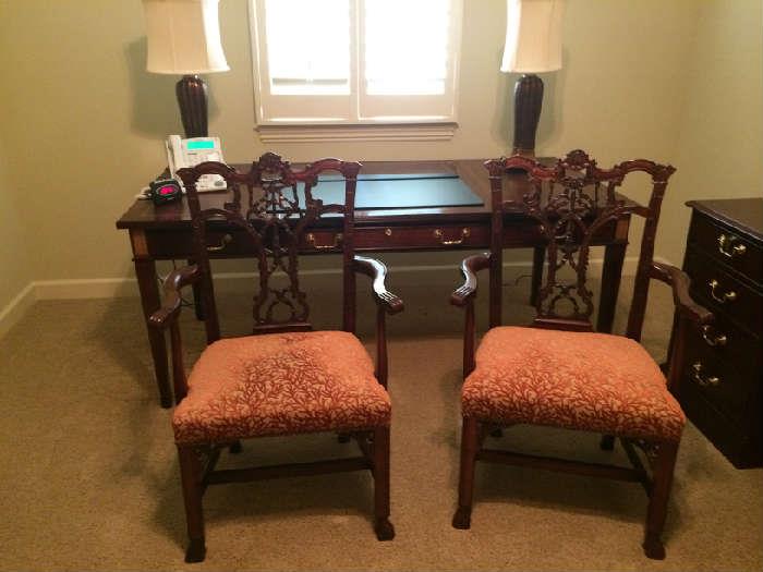 pair of Chippendale chairs