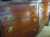 Vintage mahogany serpentine dresser