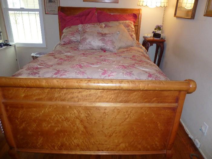 Birdseye Maple full bed with Serta Perfect Sleeper Mattress